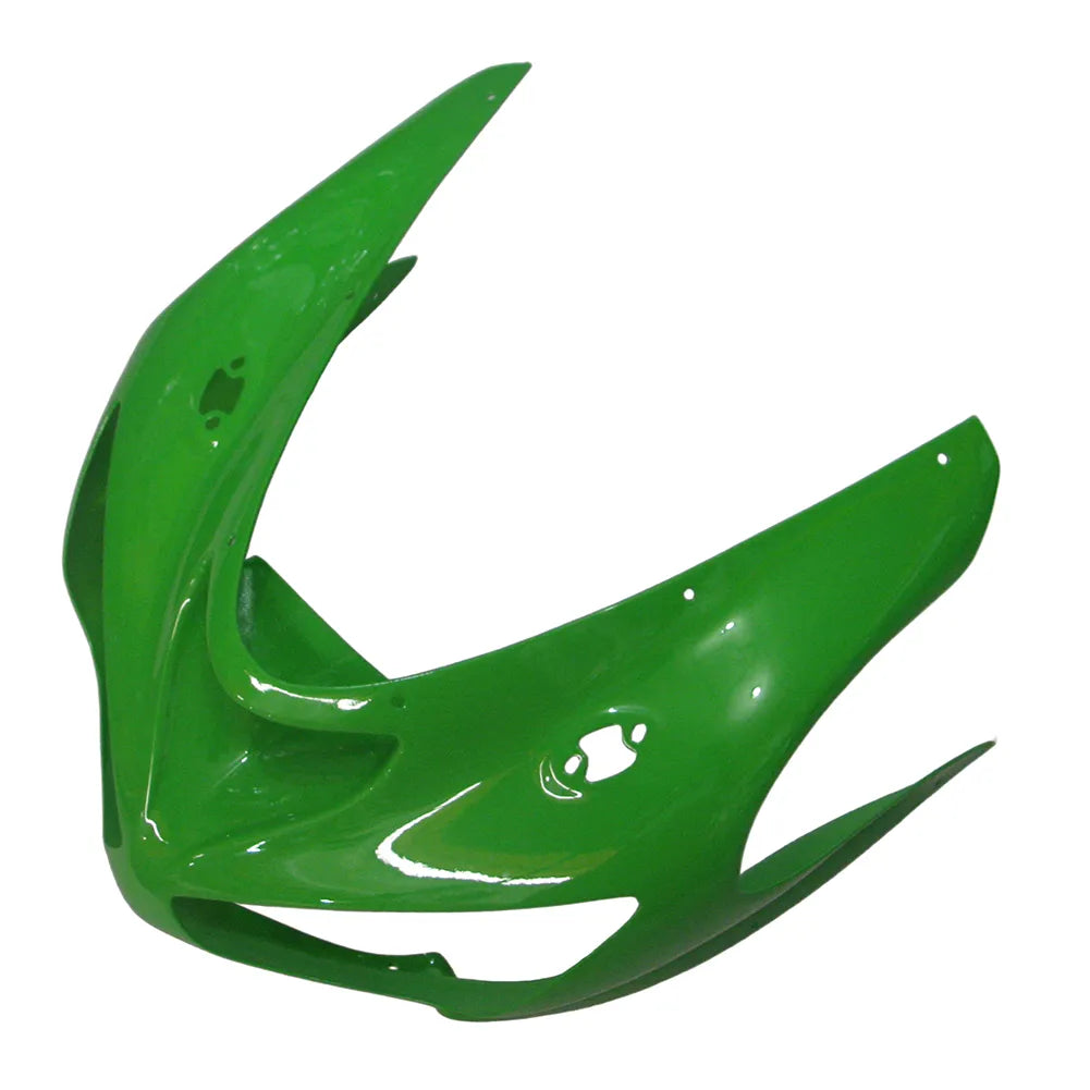 Kawasaki ZX-6R / 636 2005-2006 Matte Black and Green Lettered tail section fairing detail view 4