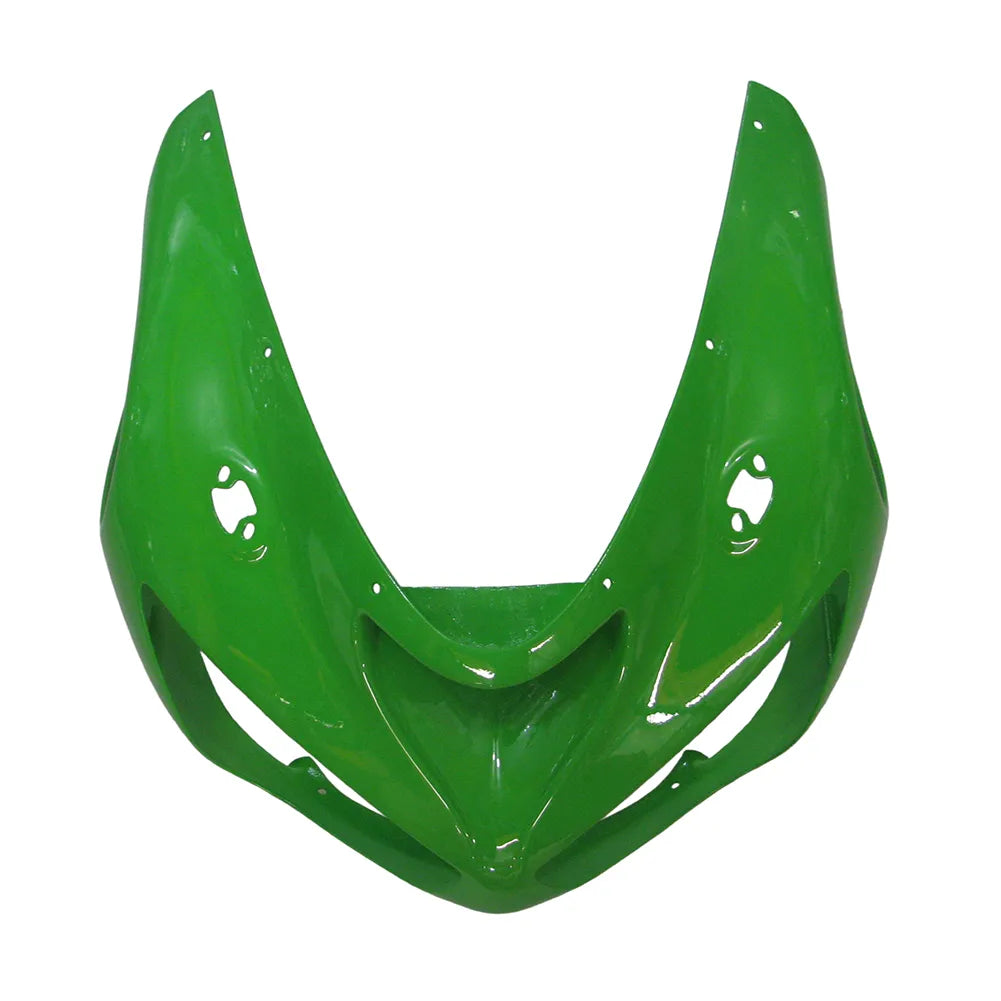 Kawasaki ZX-6R / 636 2005-2006 Matte Black and Green Lettered tail section fairing detail view 3