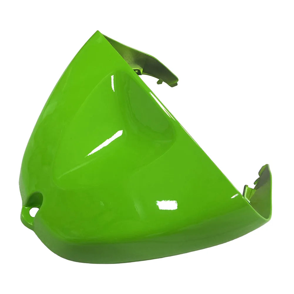 Kawasaki ZX-6R / 636 2005-2006 Matte Black and Green Unlettered tail section fairing rear view