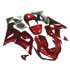Kawasaki ZX-6R / 636 2005-2006 Pearl Red A fairing kit left side view