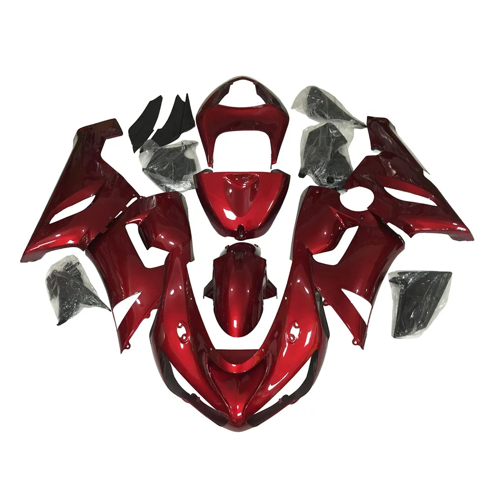 Kawasaki ZX-6R / 636 2005-2006 Pearl Red A tail section fairing rear view