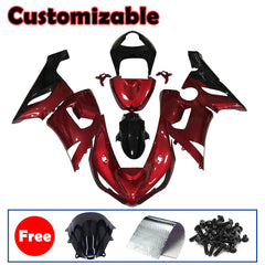 Kawasaki ZX-6R / 636 2005-2006 Pearl Red and Black Fairing Kit