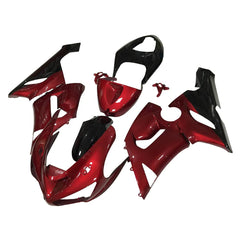 Kawasaki ZX-6R / 636 2005-2006 Pearl Red and Black full fairing kit set view
