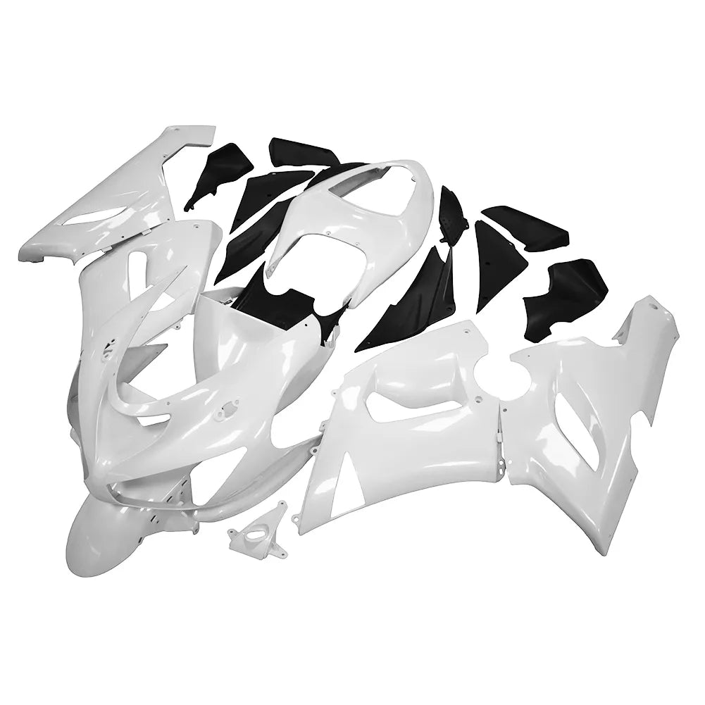 Kawasaki ZX-6R / 636 2005-2006 White full fairing kit set view