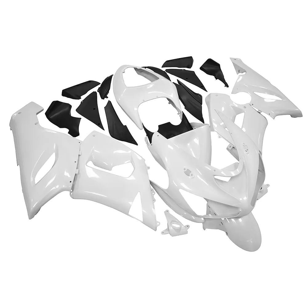Kawasaki ZX-6R / 636 2005-2006 White fairing kit left side view