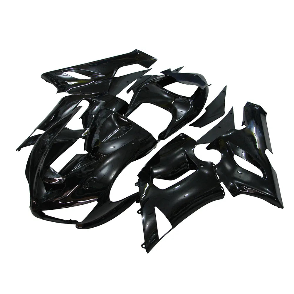 Kawasaki ZX-6R / 636 2005-2006 Solid Gloss Black fairing kit detail detail view 2