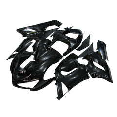 Kawasaki ZX-6R / 636 2005-2006 Solid Gloss Black fairing kit detail detail view 2