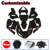Kawasaki ZX-6R / 636 2005-2006 Gloss Black Lettered Fairing Kit