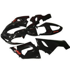 Kawasaki ZX-6R / 636 2005-2006 Gloss Black Lettered fairing kit front view