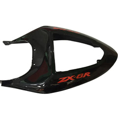 Kawasaki ZX-6R / 636 2005-2006 Gloss Black Lettered tail section fairing detail view 2