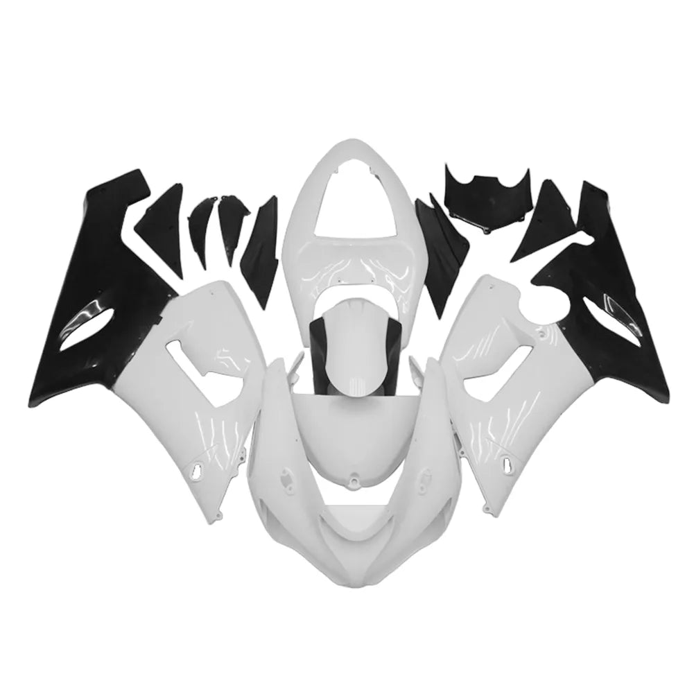 Kawasaki ZX-6R / 636 2005-2006 Black and White full fairing kit set view