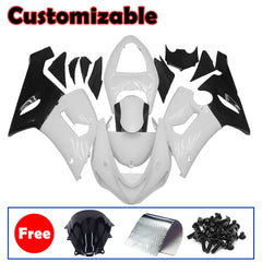 Kawasaki ZX-6R / 636 2005-2006 Black and White Fairing Kit