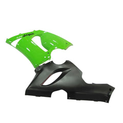 Kawasaki ZX-6R / 636 2005-2006 Black and Green fairing kit front view