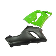 Kawasaki ZX-6R / 636 2005-2006 Black and Green tail section fairing rear view