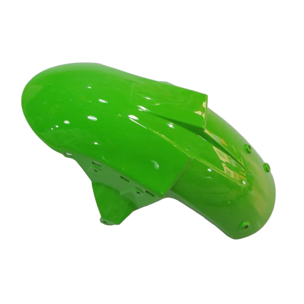Kawasaki ZX-6R / 636 2005-2006 Black and Green tail section fairing side view