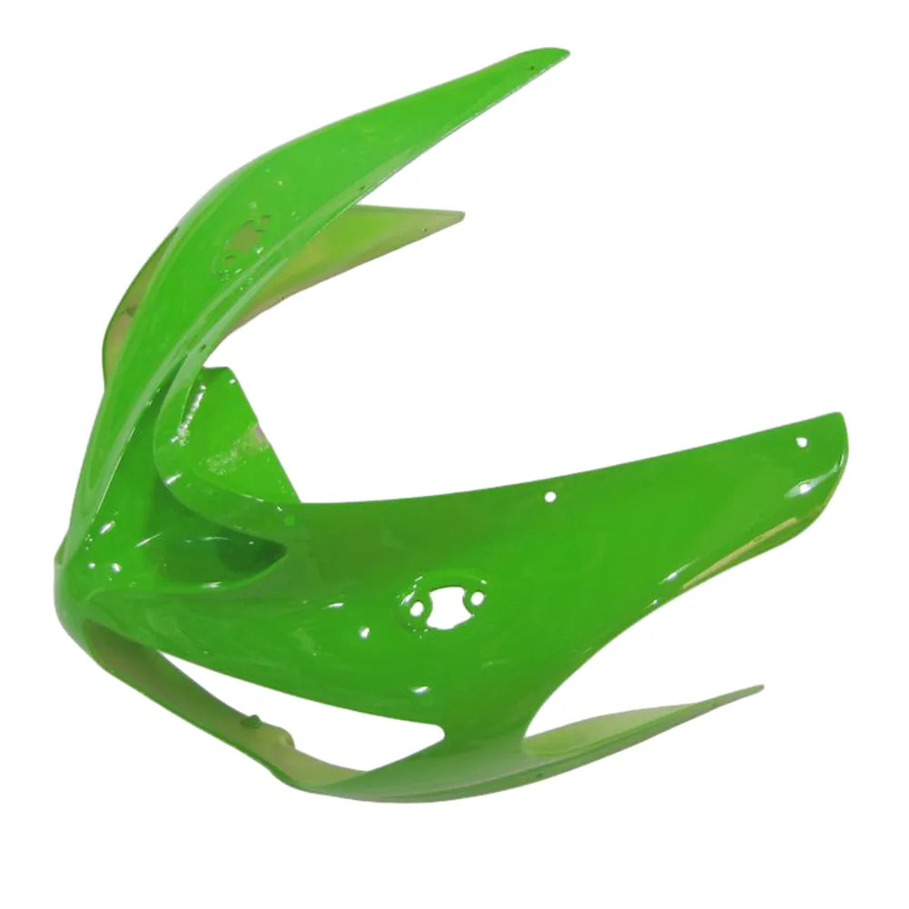 Kawasaki ZX-6R / 636 2005-2006 Black and Green tail section fairing detail view 2