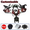Kawasaki ZX-6R / 636 2005-2006 Red Flame Style Fairing Kit
