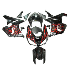 Kawasaki ZX-6R / 636 2005-2006 Red Flame Style fairing kit front view