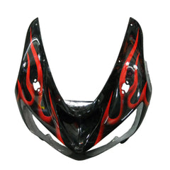 Kawasaki ZX-6R / 636 2005-2006 Red Flame Style tail section fairing detail view 1