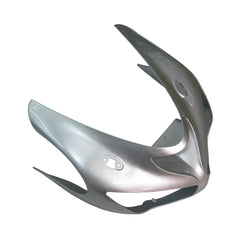 Kawasaki ZX-6R / 636 2005-2006 Red, Silver, and Flame Unlettered tail section fairing detail view 2