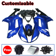 Kawasaki ZX-6R / 636 2007-2008 Blue and Black Fairing Kit