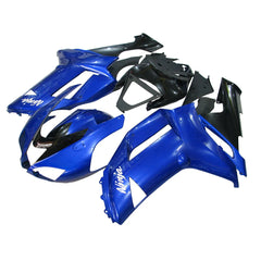 Kawasaki ZX-6R / 636 2007-2008 Blue and Black full fairing kit set view
