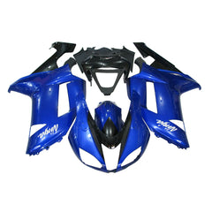 Kawasaki ZX-6R / 636 2007-2008 Blue and Black fairing kit front view
