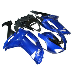 Kawasaki ZX-6R / 636 2007-2008 Blue and Black fairing kit left side view
