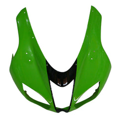 Kawasaki ZX-6R / 636 2007-2008 Green, White, and Black without Logos tail section fairing detail view 11