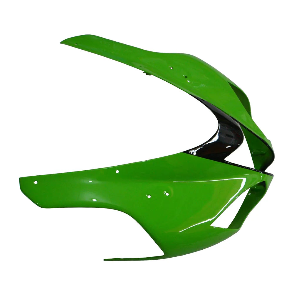 Kawasaki ZX-6R / 636 2007-2008 Green, White, and Black without Logos tail section fairing detail view 12