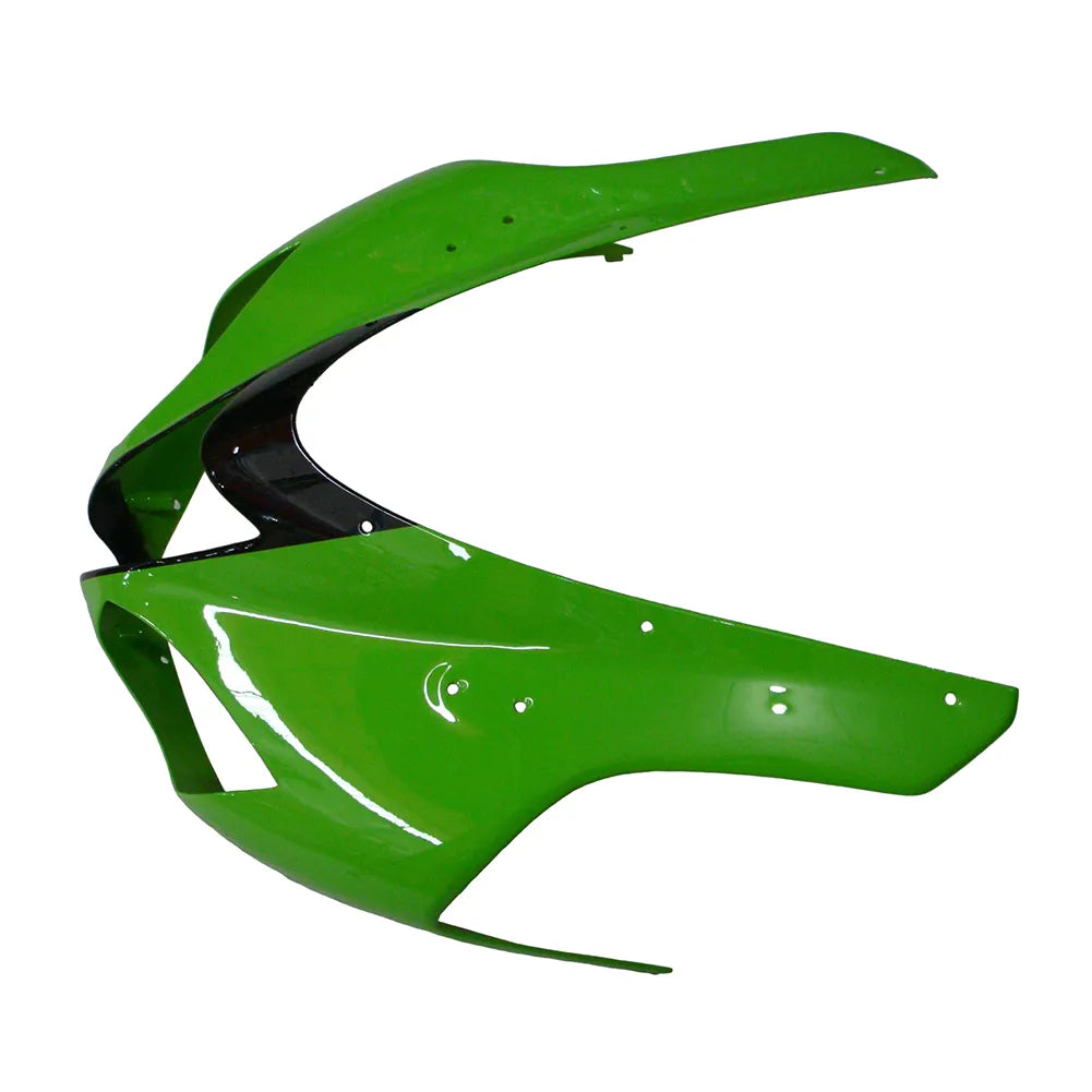 Kawasaki ZX-6R / 636 2007-2008 Green, White, and Black without Logos tail section fairing detail view 13