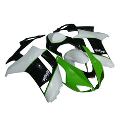 Kawasaki ZX-6R / 636 2007-2008 Green, White, and Black without Logos tail section fairing detail view 2