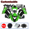 Kawasaki ZX-6R / 636 2007-2008 Green and Black A Fairing Kit