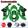 Kawasaki ZX-6R / 636 2007-2008 Green, Black, and Flame Fairing Kit
