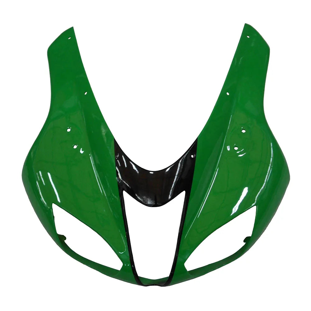 Kawasaki ZX-6R / 636 2007-2008 Green, Black, and Flame tail section fairing detail view 7