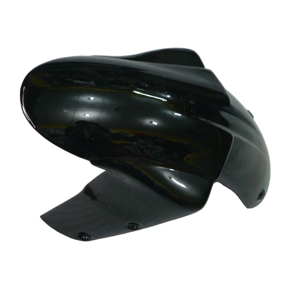 Kawasaki ZX-6R / 636 2007-2008 Black and Red Flame A without Logos tail section fairing detail view 7