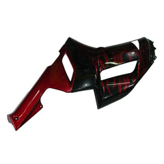 Kawasaki ZX-6R / 636 2007-2008 Black and Red Flame A without Logos tail section fairing detail view 1