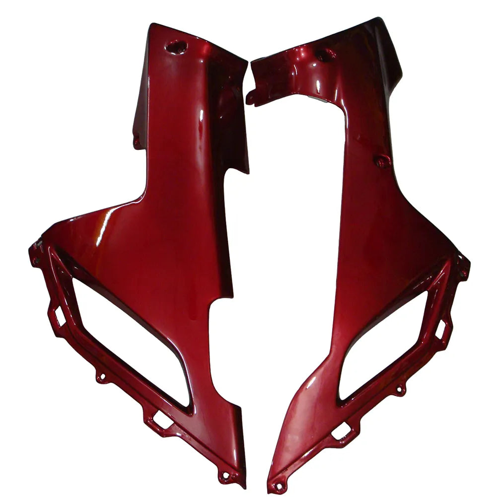 Kawasaki ZX-6R / 636 2007-2008 Black and Red Flame A without Logos tail section fairing detail view 3