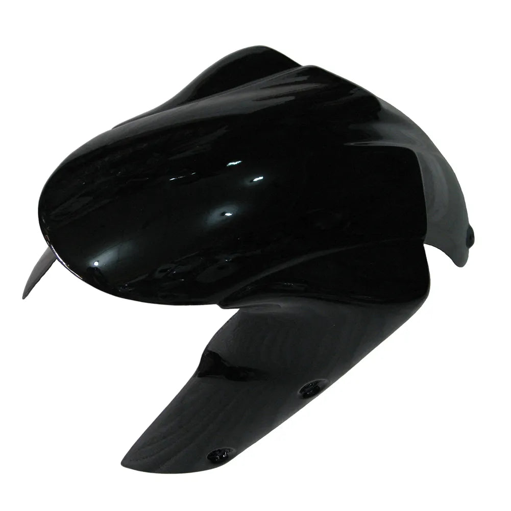 Kawasaki ZX-6R / 636 2007-2008 Black and Red Flame B without Logos tail section fairing detail view 8