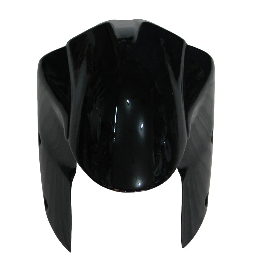 Kawasaki ZX-6R / 636 2007-2008 Black and Red Flame B without Logos tail section fairing detail view 9