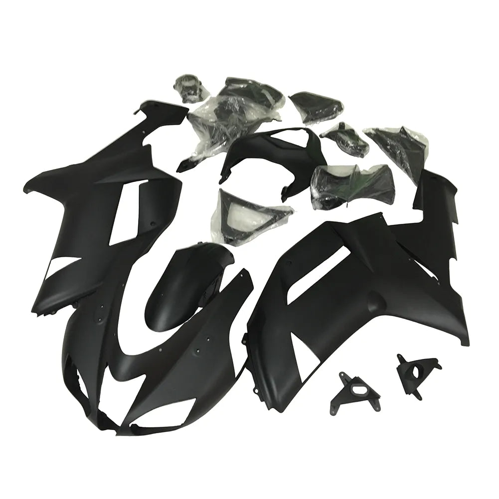 Kawasaki ZX-6R / 636 2007-2008 Matte Black fairing kit left side view