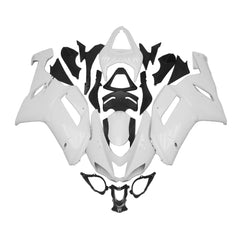 Kawasaki ZX-6R / 636 2007-2008 Plain White full fairing kit set view