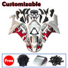 Kawasaki ZX-6R / 636 2007-2008 Silver, Red, and Flame Fairing Kit