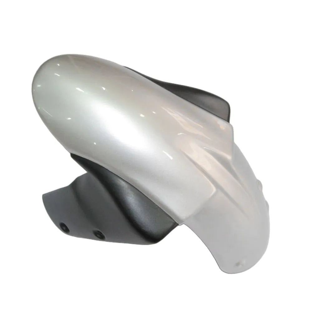 Kawasaki ZX-6R / 636 2007-2008 Silver, Red, and Flame tail section fairing side view