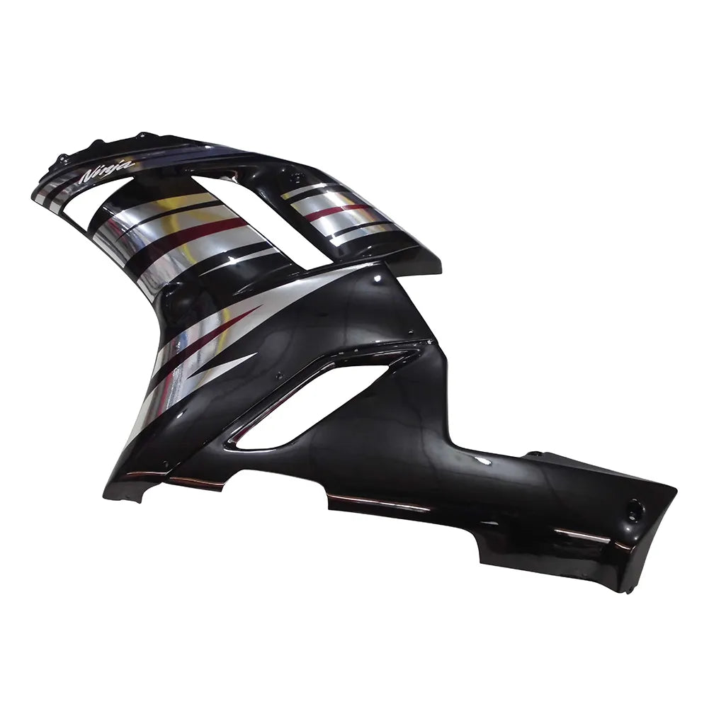 Kawasaki ZX-6R / 636 2007-2008 Silver and Black Chrome A tail section fairing rear view