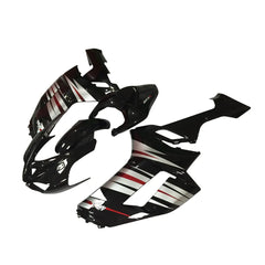 Kawasaki ZX-6R / 636 2007-2008 Silver and Black Chrome B fairing kit front view