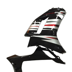 Kawasaki ZX-6R / 636 2007-2008 Silver and Black Chrome B tail section fairing side view