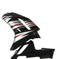 Kawasaki ZX-6R / 636 2007-2008 Silver and Black Chrome B tail section fairing rear view