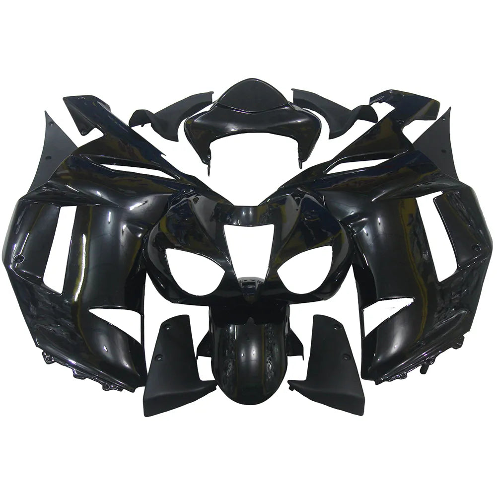 Kawasaki ZX-6R / 636 2007-2008 Gloss Black full fairing kit set view