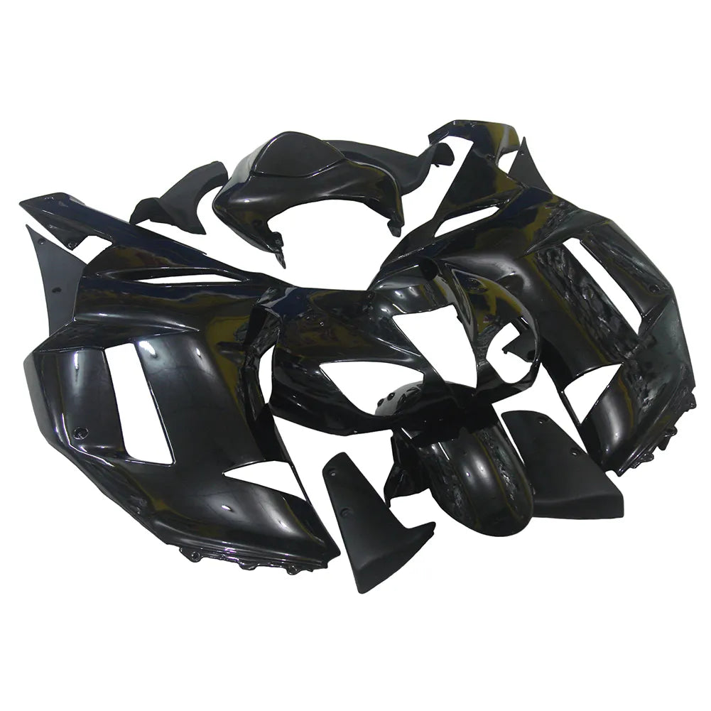 Kawasaki ZX-6R / 636 2007-2008 Gloss Black fairing kit front view